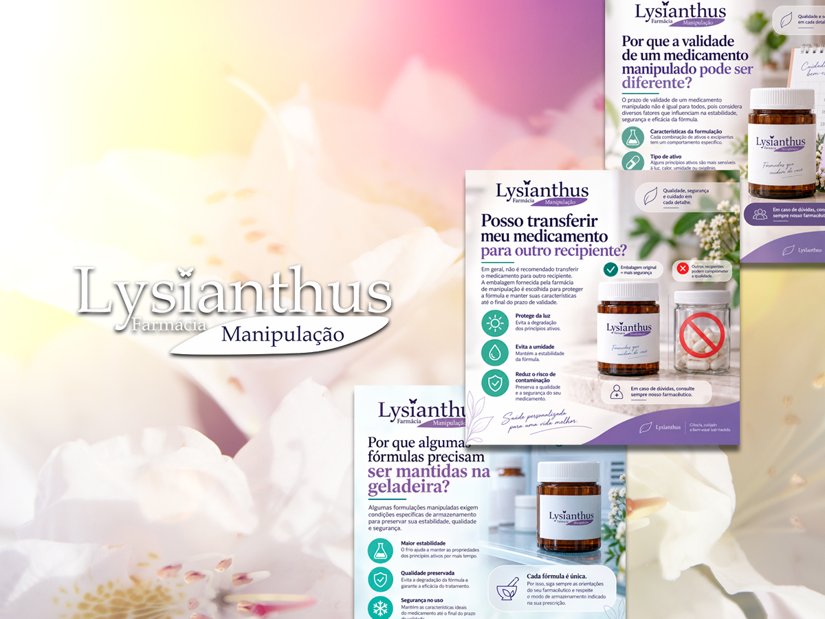 Projeto de conteúdo desenvolvido para a Farmácia Lysianthus